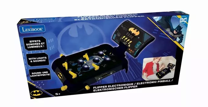 Lexibook, электронный пинбол со звуком и подсветкой Batman Jg610Bat