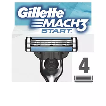 Лезвия бритвы Mach 3 start cargador 4 recambios Gillette, 4 шт