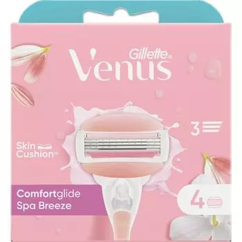 Лезвия для бритвы Comfortglide Spa Breeze Gillette Venus, 4 шт.