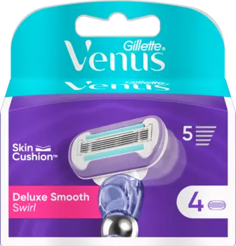 Лезвия для бритвы Deluxe Smooth Swirl 4 шт. Gillette