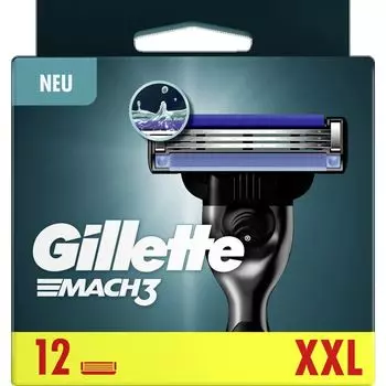 Лезвия для бритвы MACH3 Gillette, 12 шт.