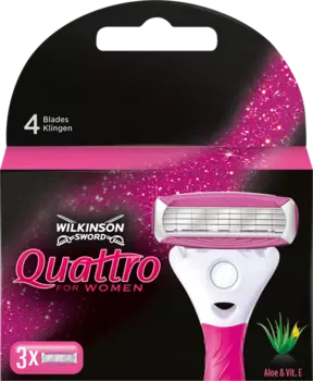 Лезвия для бритвы Quattro женские 3 шт. WILKINSON SWORD