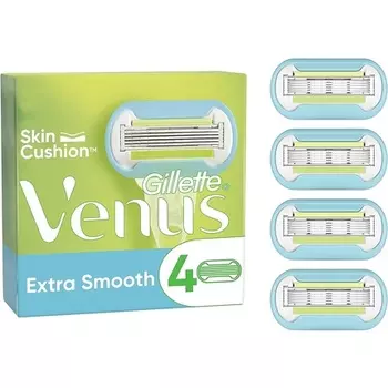 Лезвия для женской бритвы Venus Extra Smooth, 4 шт., Gillette