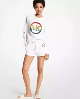 LGTBIQ+ женские шорты из органического хлопка Michael Michael Kors, белый