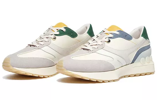 LI-NING 1990 1990 Lifestyle Shoes Men Low-top White/gray/green/blue/yellow