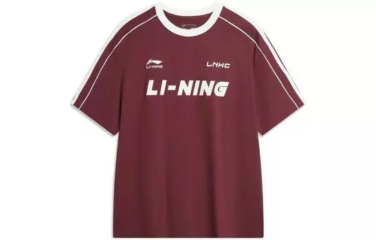 Li Ning Футболка унисекс с подкладкой, Глубокий винтажный красный