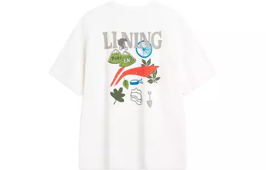 Li Ning Футболка унисекс с подкладкой, Молочно-белый