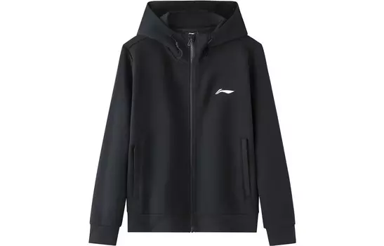 Li Ning Куртка унисекс с подкладкой, Черный с капюшоном