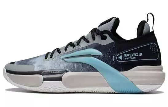 Кроссовки Li Ning Lining Blitz 9 Basketball, черный/голубой