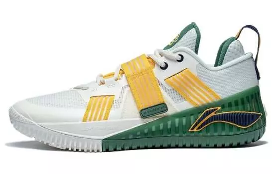 Li Ning LINING Rage Баскетбольные кроссовки мужские, Молочно-белый/тюльпанно-желтый