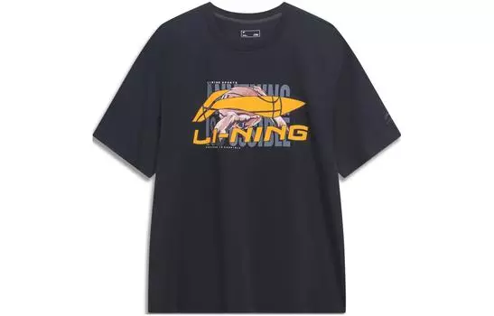 Li Ning Мужская футболка с подкладкой, Черный