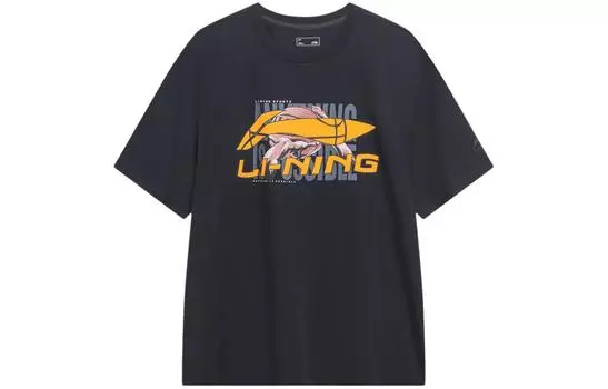 Li Ning Мужская футболка с подкладкой, Черный