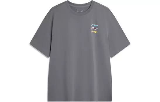 Li Ning Мужская футболка с подкладкой, Тень серого цвета