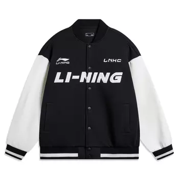 Li Ning ПОДКЛАДКА Бейсбольная куртка унисекс, Черный
