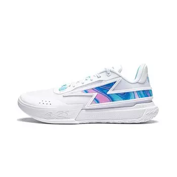 Li Ning ПОДКЛАДКА Lightning Баскетбольные кроссовки мужские, Белый/Синий