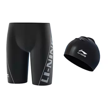 Li Ning ПОДКЛАДКА Мужские шорты для плавания, Новый черный