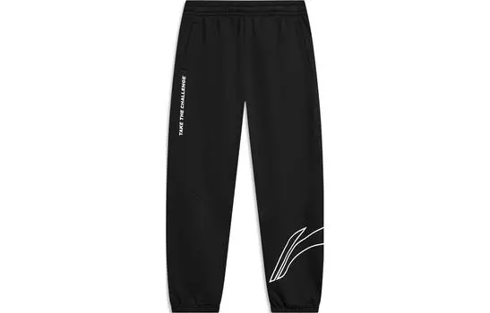 Li Ning ПОДКЛАДКА Мужские трикотажные спортивные штаны, Черный