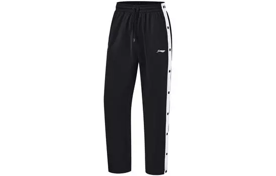 Li Ning ПОДКЛАДКА Мужские трикотажные спортивные штаны, Черный