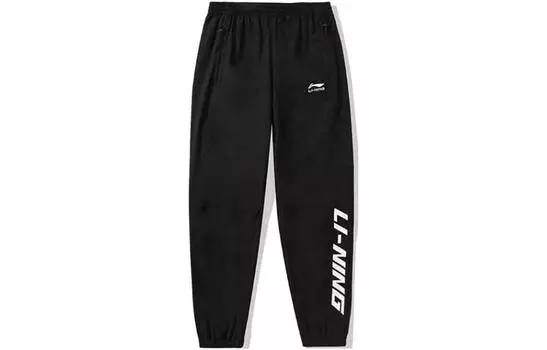 Li Ning ПОДКЛАДКА Мужские трикотажные спортивные штаны, Черный