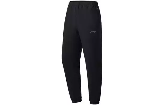 Li Ning ПОДКЛАДКА Мужские трикотажные спортивные штаны, Черный