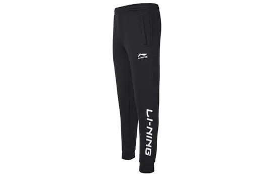 Li Ning ПОДКЛАДКА Мужские трикотажные спортивные штаны, Черный