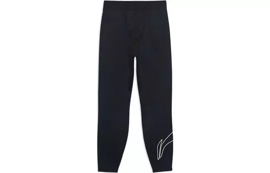 Li Ning ПОДКЛАДКА Мужские трикотажные спортивные штаны, Черный
