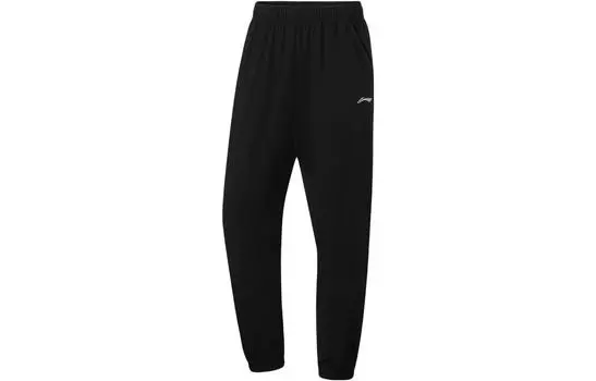 Li Ning ПОДКЛАДКА Мужские трикотажные спортивные штаны, Черный