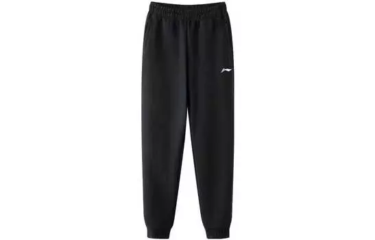 Li Ning ПОДКЛАДКА Мужские трикотажные спортивные штаны, Глубокий черный
