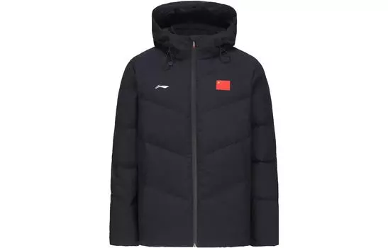 Li Ning ПОДКЛАДКА Мужской пуховик, Черный
