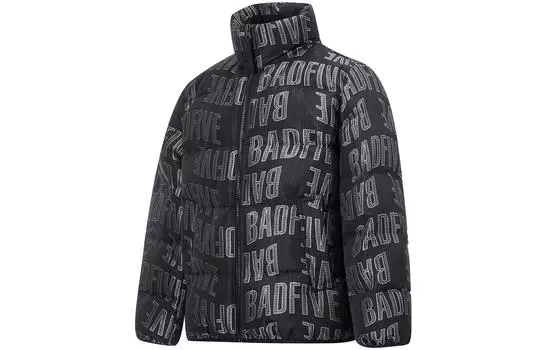 Li Ning ПОДКЛАДКА Мужской пуховик, Черный жаккард