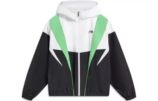 Li Ning ПОДКЛАДКА Мужской тренч, Стандартный белый черный
