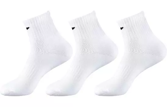 Li Ning ПОДКЛАДКА Носки унисекс, 3 двуспальных (серые)