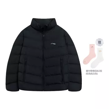 Li Ning ПОДКЛАДКА Пуховик унисекс, Черный (в комплекте носки)
