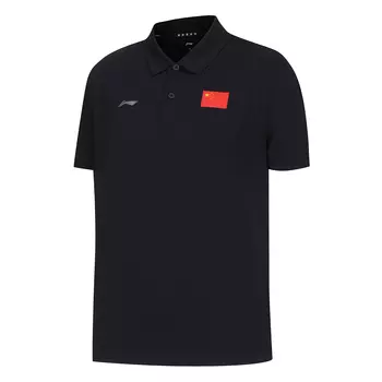 Li Ning ПОДКЛАДКА Рубашка-поло унисекс, APLU075-3 Светло-морозный синий|Мужской стиль