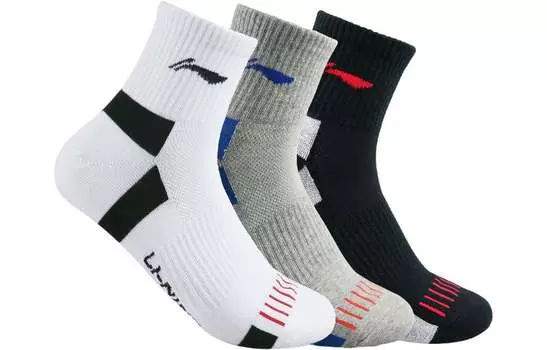 Li Ning ПОДКЛАДКА Снаряжение для бадминтона, Белый синий + белый черный + белый черный