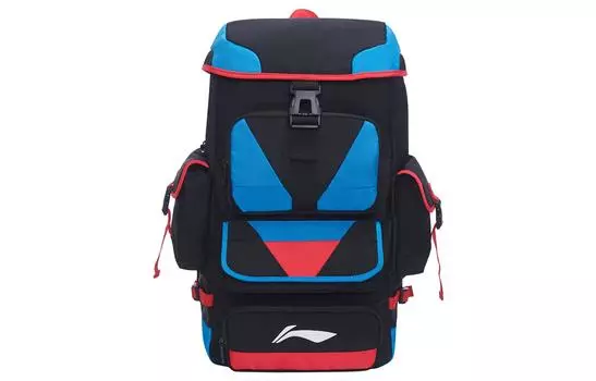 Li Ning ПОДКЛАДКА Унисекс Спортивный баскетбольный рюкзак Collection, Черный/Синий