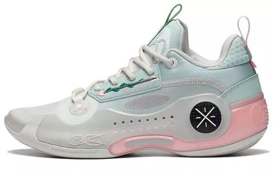 Кроссовки Li Ning Wow 10 Basketball, светло-голубой/светло-розовый
