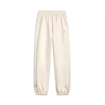 Li Ning ПОДКЛАДКА Женские трикотажные спортивные штаны, Белый