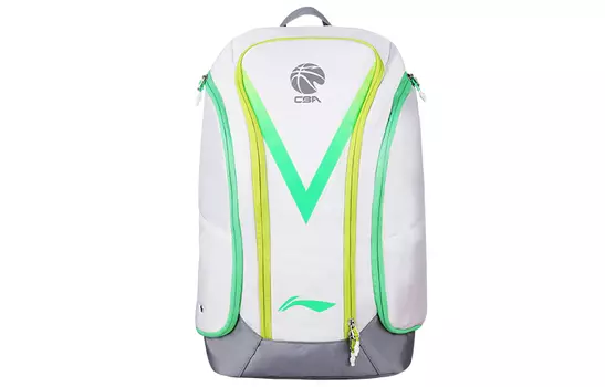 Li Ning Рюкзак унисекс с подкладкой, Белый/Зеленый
