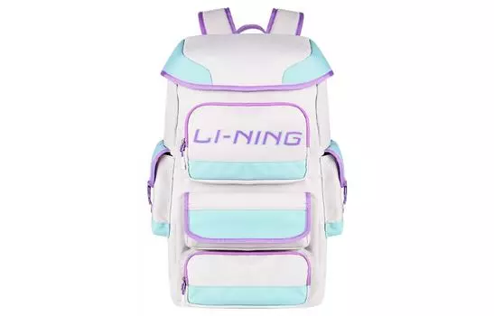 Li Ning Рюкзак унисекс с подкладкой, Белый/Фиолетовый