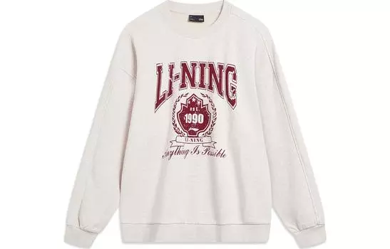 Li Ning Толстовка унисекс с подкладкой, Хизер Грей