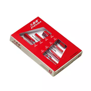 Li Yi De, набор отверток с цветной полосой и ручкой, 8 предметов, двухцветная крестовая отвертка, мини-отвертка E1164 Endura