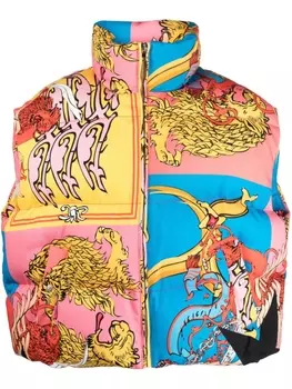 Liberal Youth Ministry дутый жилет с графичным принтом, синий