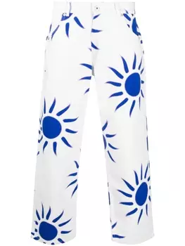 Liberal Youth Ministry прямые джинсы с графичным принтом, белый