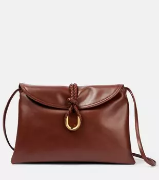 Liberta Medium кожаная сумка через плечо Bottega Veneta, Sapele-Muse Brass