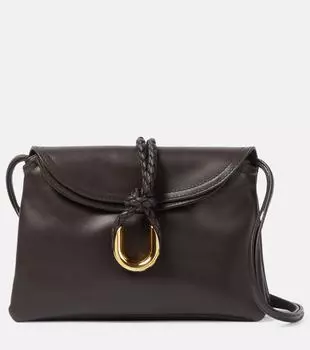 Liberta Mini кожаная сумка через плечо Bottega Veneta, Fondant-M Brass