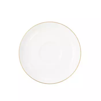 Liberty Чайное блюдце с золотой каймой 13 см Seltmann Weiden, белое золото
