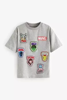 Лицензионная футболка Marvel Avengers с короткими рукавами (3-16 лет) Next, серый