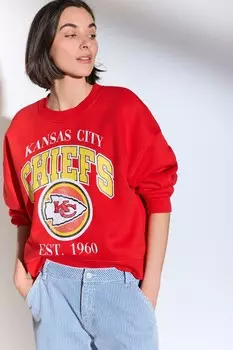 Лицензия Nfl American Kansas City Chiefs Heavyweight свитшот с графическим слоганом Next, красный