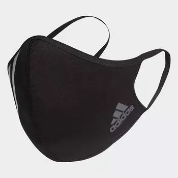 Лицевая крышка с 3 полосками – не для медицинского использования Adidas, цвет Black/White/Dgh Solid Grey